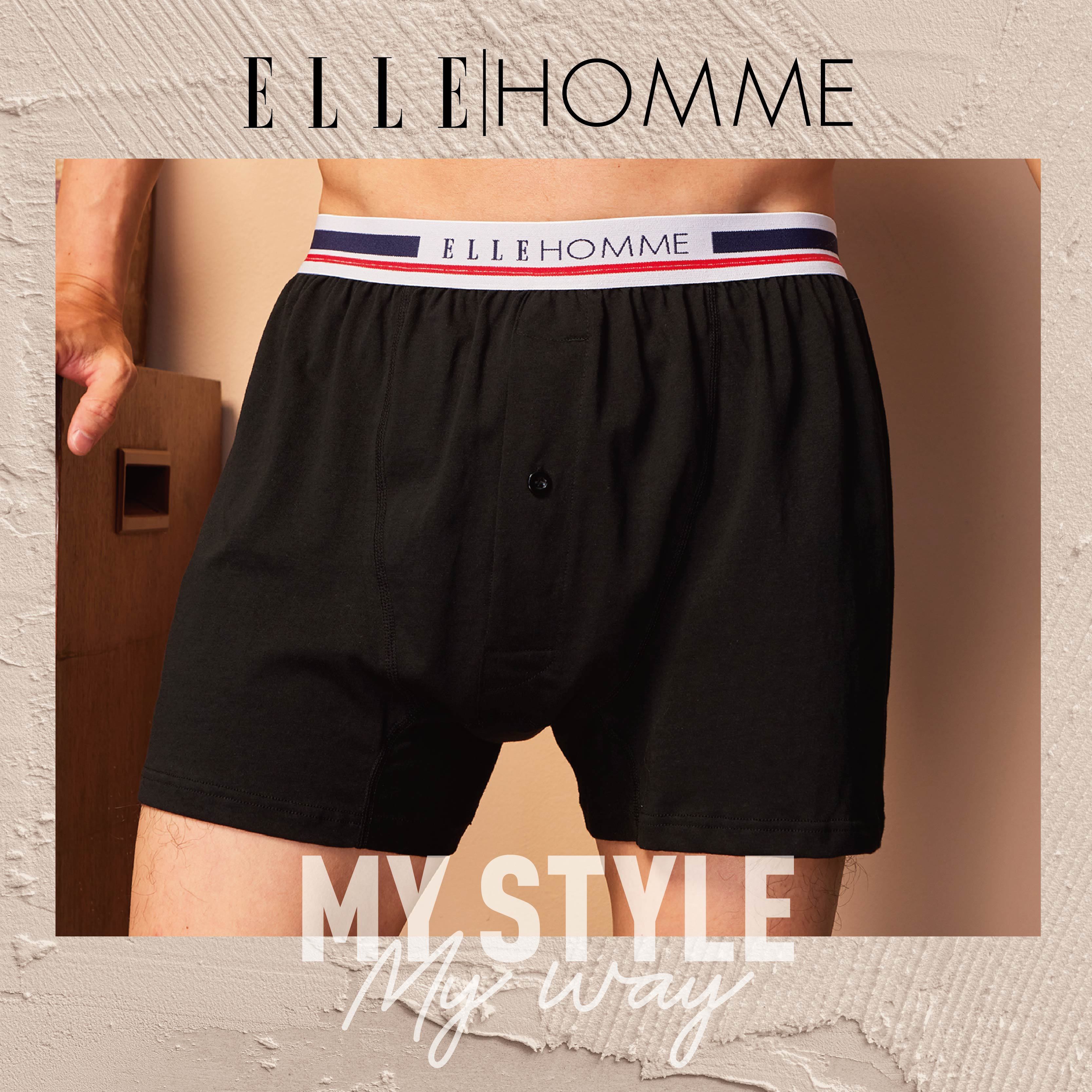 【ELLE HOMME】高彈力平口褲
