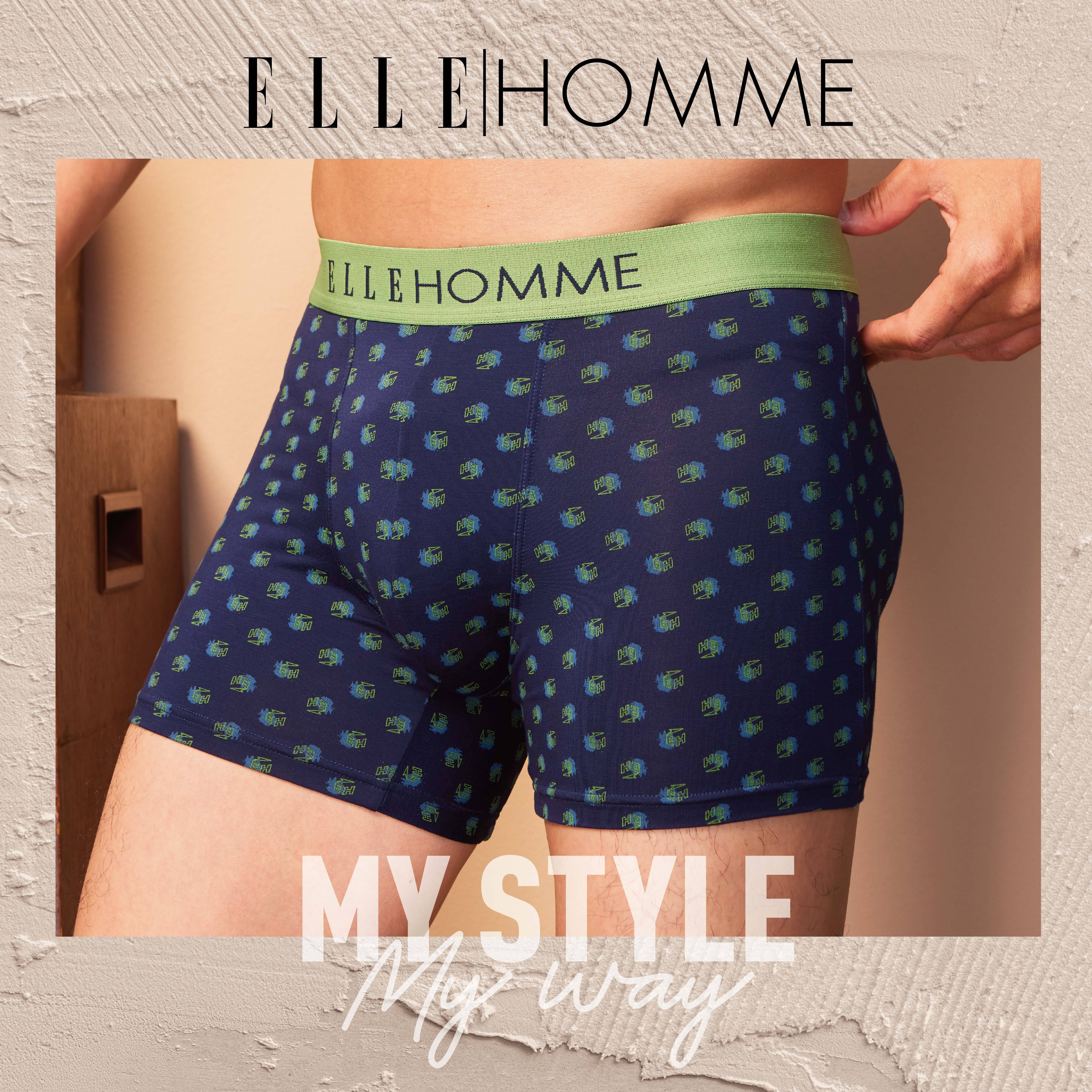 【ELLE HOMME】3D錦絲平口褲